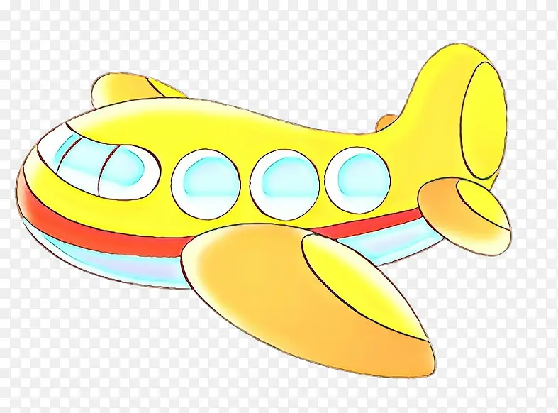 黄色 卡通 飞机