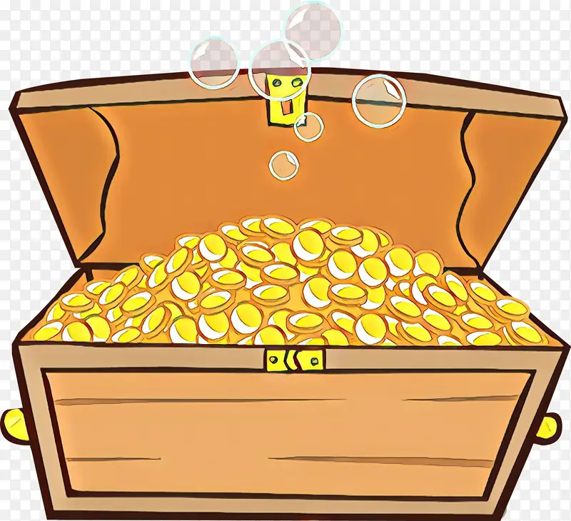 黄色 宝藏 盒子