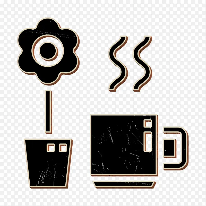 蒸汽图标 办公文具图标 咖啡杯图标