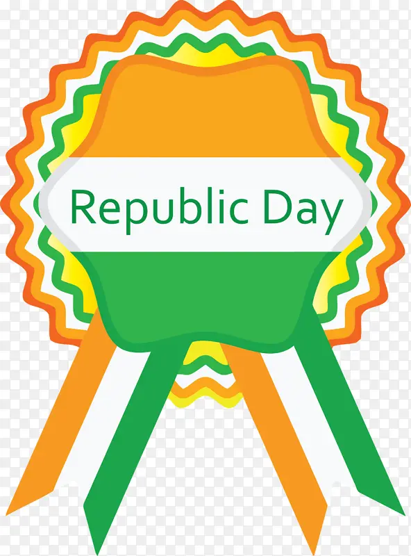 印度共和日快乐 绿色 标志