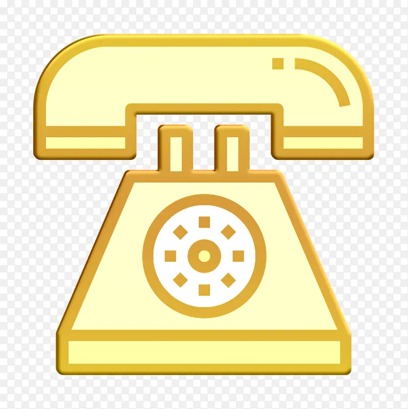 电话图标 电子设备图标 黄色