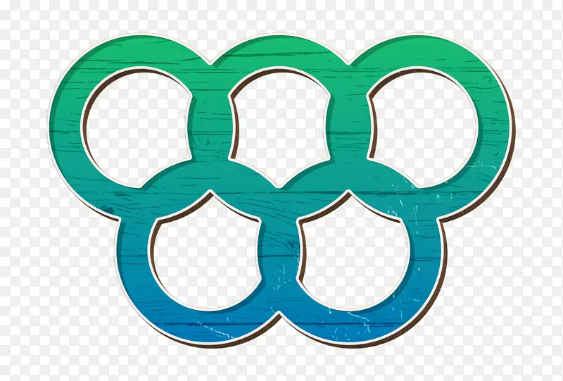 奥林匹克五环标志 体育标志 绿色