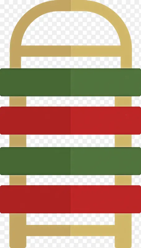 圣诞雪橇 绿色 线条