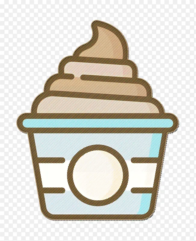 甜点和糖果图标 食品和餐厅图标 冰淇淋图标