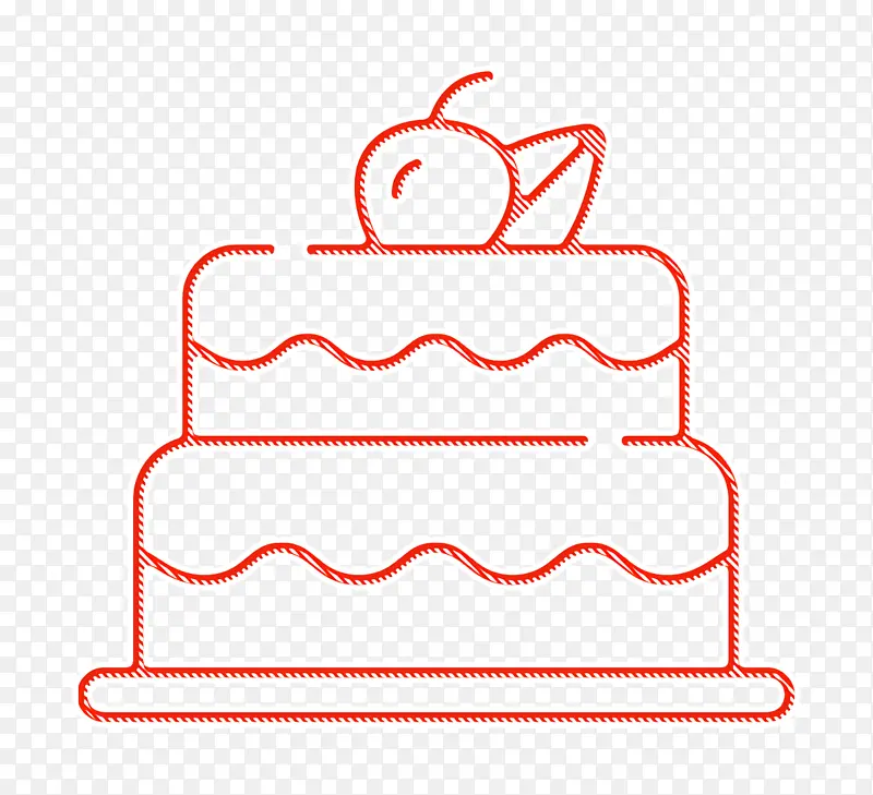 蛋糕图标 甜点和糖果图标 蛋糕
