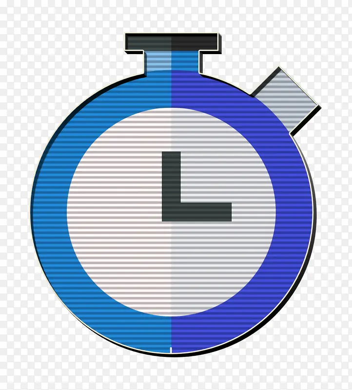 计时器图标 曲棍球图标 蓝色