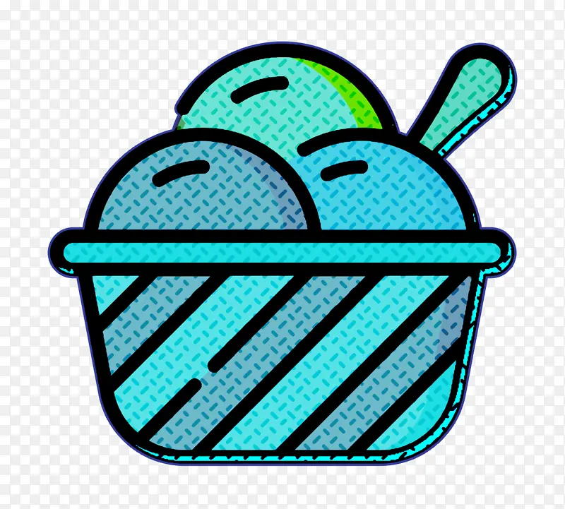 食品和餐厅图标 冰淇淋图标 甜点和糖果图标