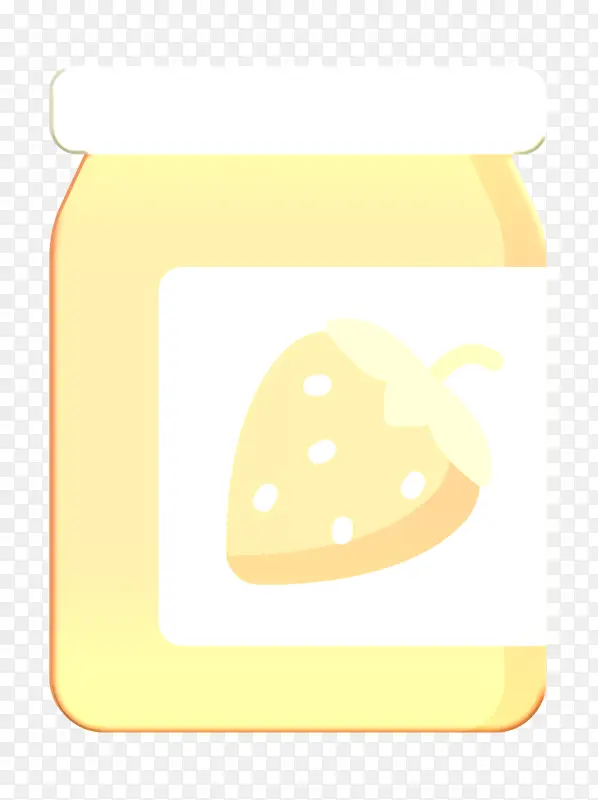 果酱图标 甜点和糖果图标 黄色