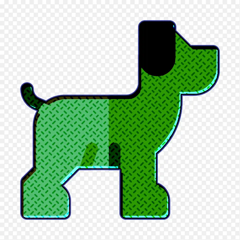 狗图标 绿色 狗