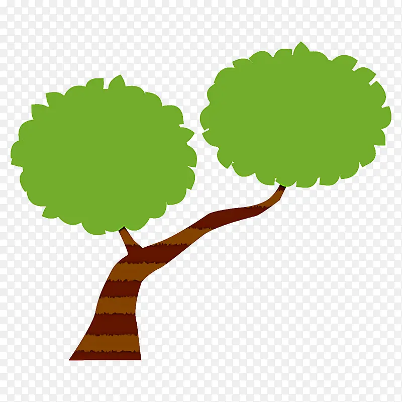 阔叶树 卡通树 绿色
