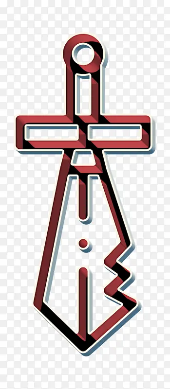 考古学图标 剑图标 十字架