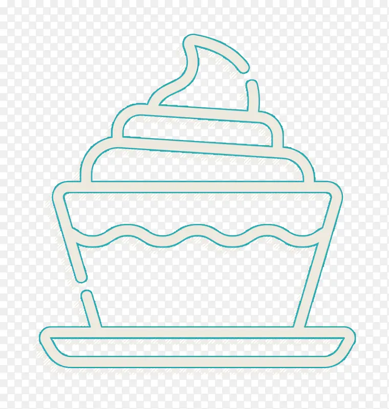 松饼图标 杯子蛋糕图标 甜点和糖果图标