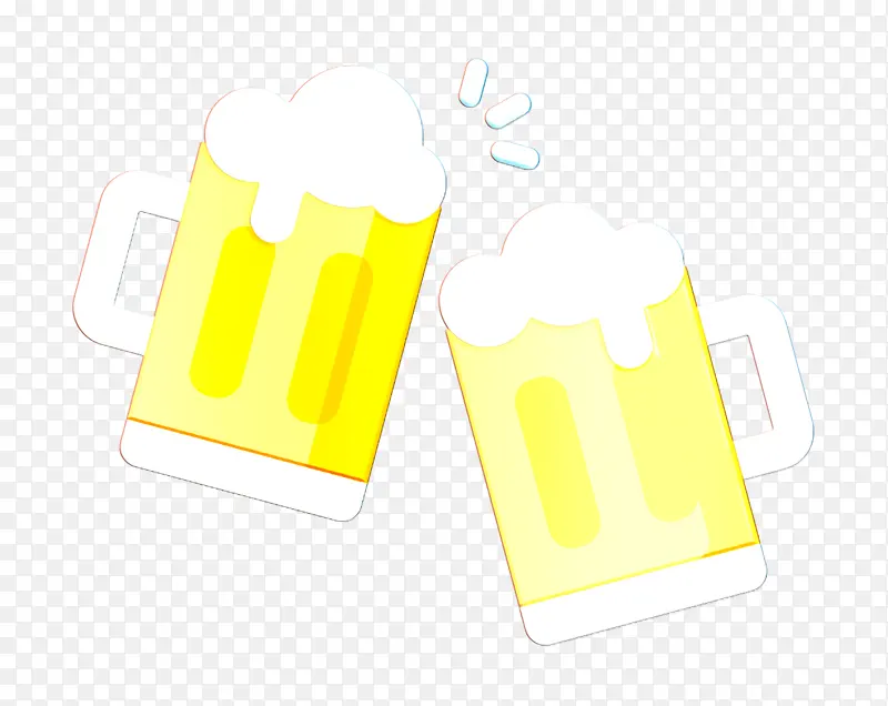 啤酒图标 夏季派对图标 黄色
