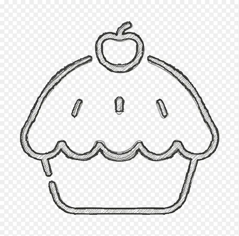 甜点和糖果图标 松饼图标 杯蛋糕图标