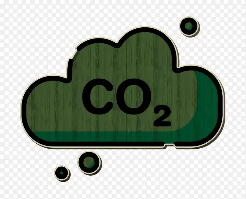 二氧化碳图标 气候变化图标 绿色