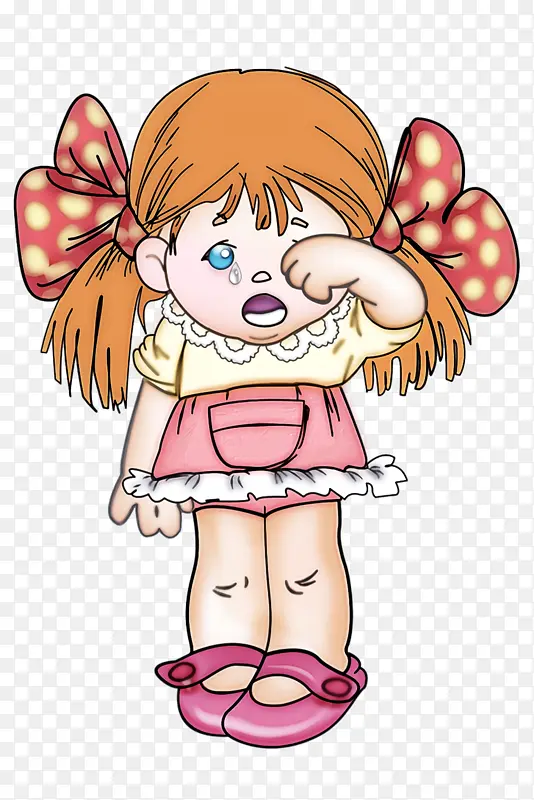 卡通女孩 卡通 脸颊