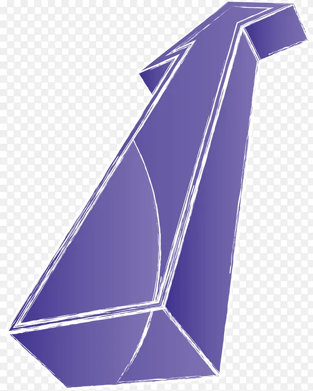箭 紫色 折纸