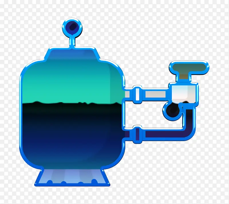 过滤器图标 游泳池图标 蓝色