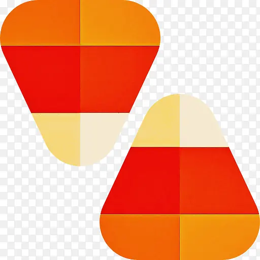 橙色 玉米糖 圆锥体