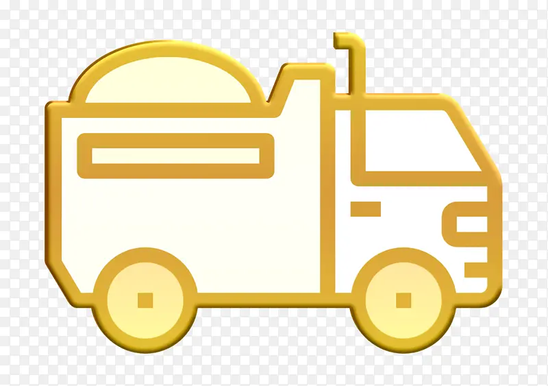 汽车图标 卡车图标 黄色