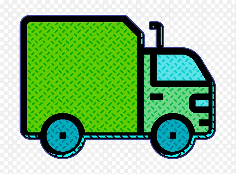汽车图标 卡车图标 绿色