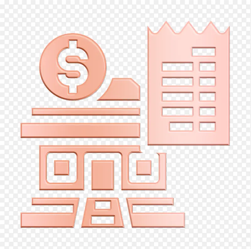 账单和支付图标 银行图标 文本