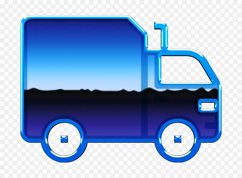 汽车图标 卡车图标 蓝色