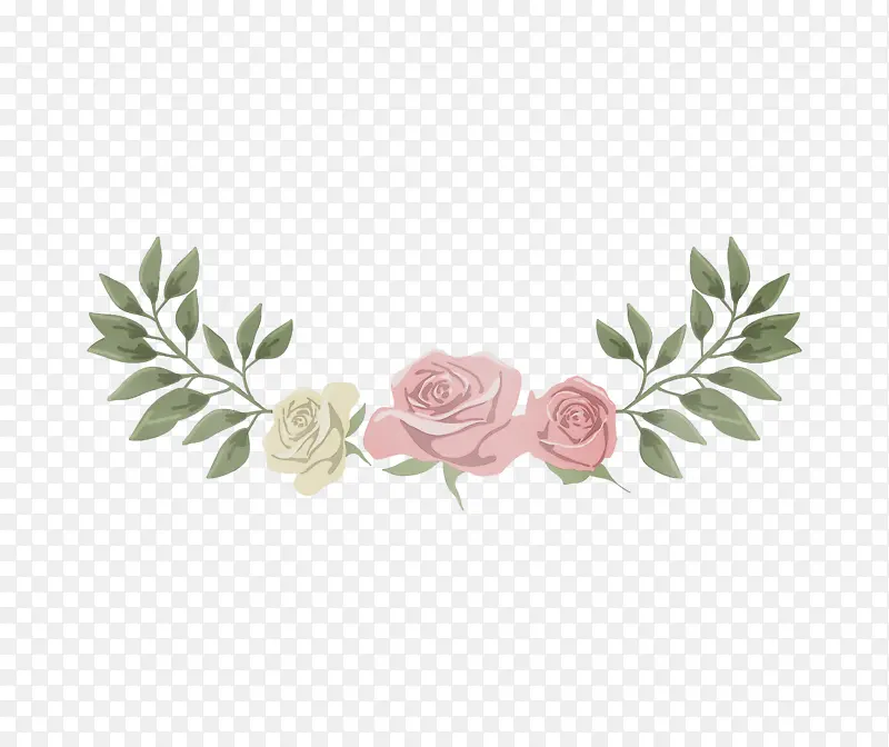 婚礼花 玫瑰 水彩