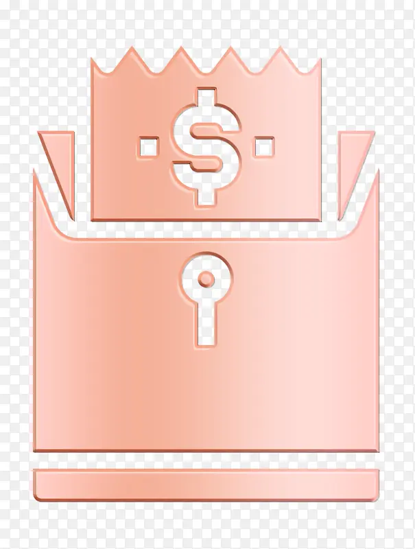 账单图标 账单和付款图标 粉色