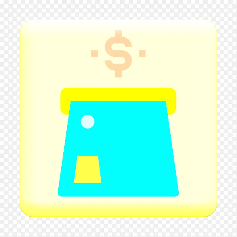 账单和支付图标 黄色 绿色