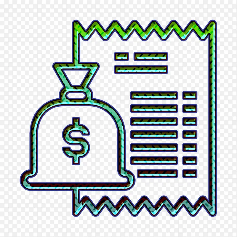 账单图标 账单和支付图标 商业和金融图标