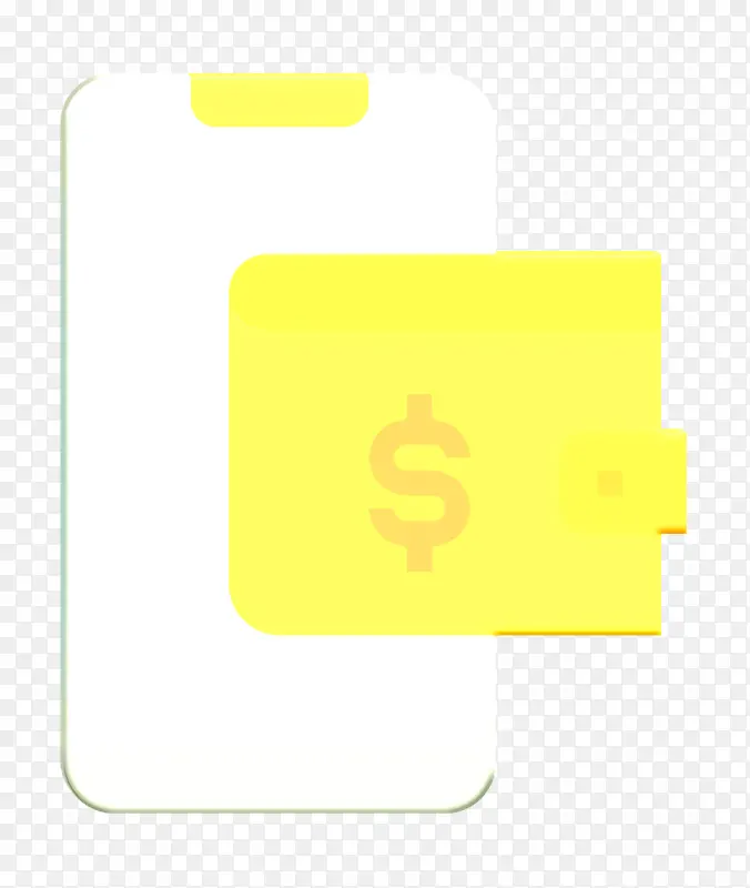 钱包图标 账单和支付图标 黄色
