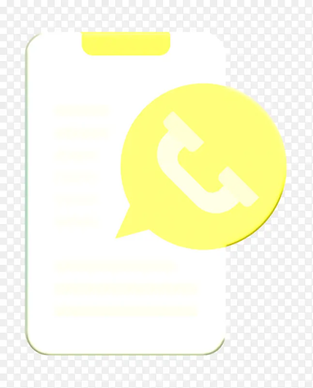 电话图标 联系人和信息图标 黄色