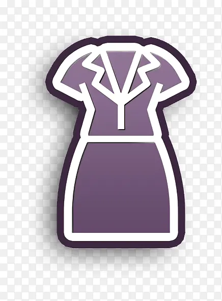 衣服图标 紫色 连衣裙