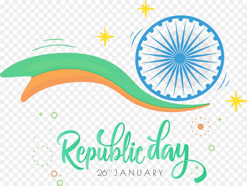 印度共和日 快乐印度共和日 水彩画