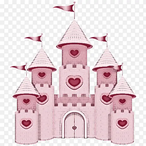 粉色 城堡 塔楼