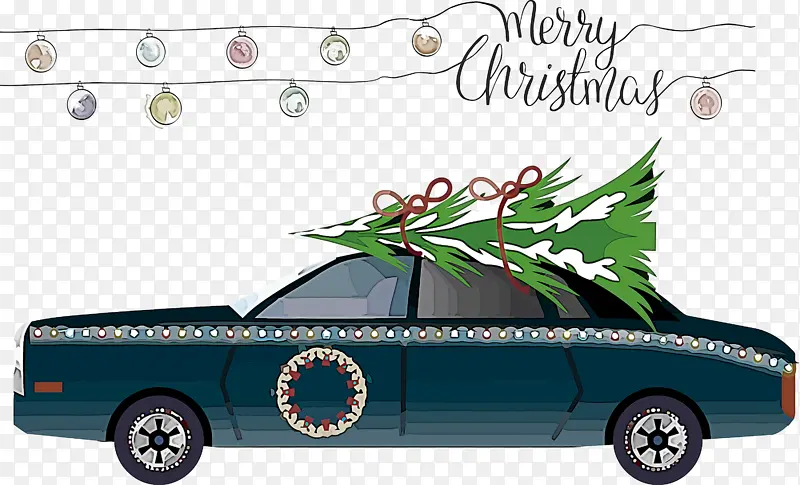 圣诞快乐 新年快乐 汽车