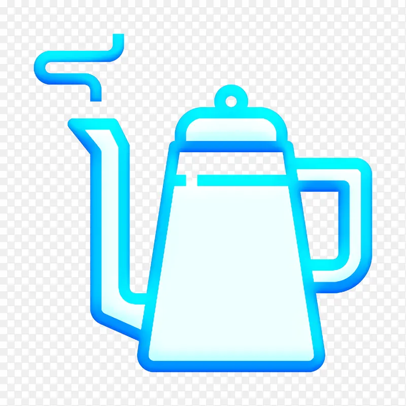 水壶图标 咖啡店图标 食品和餐厅图标