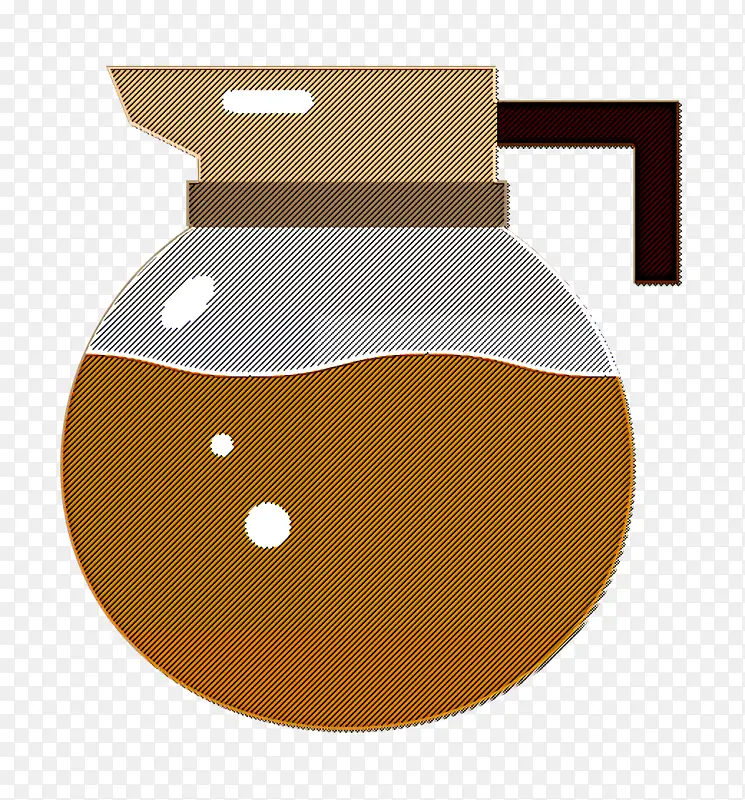 咖啡壶图标 咖啡店图标 食品和餐厅图标