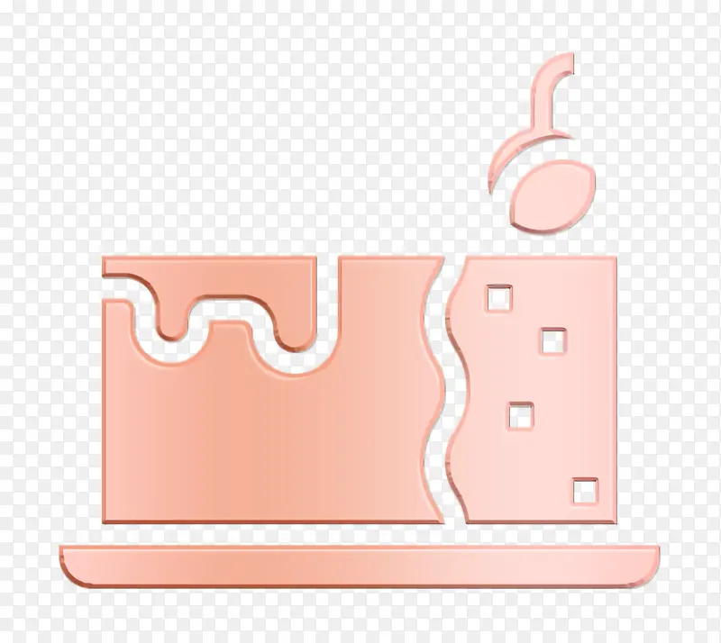 蛋糕图标 咖啡馆图标 粉色
