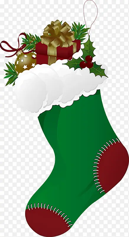 圣诞袜 圣诞装饰 冬青树