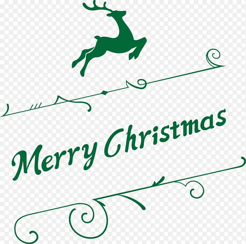 圣诞字体 圣诞快乐字体 绿色