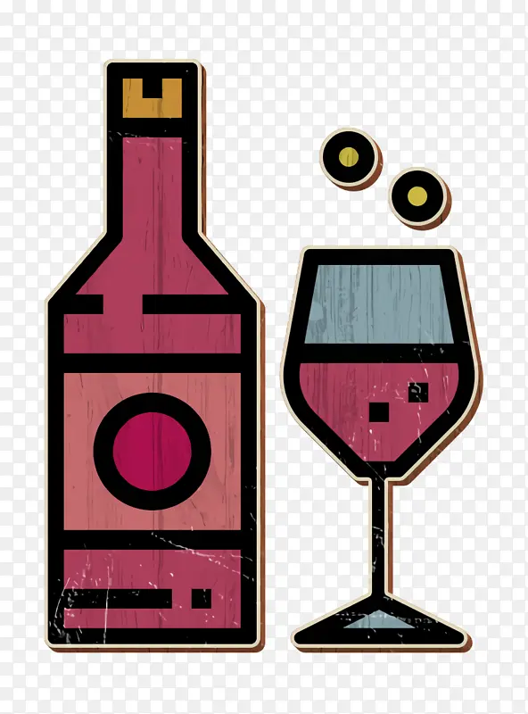 舞会之夜标志 葡萄酒标志 粉色