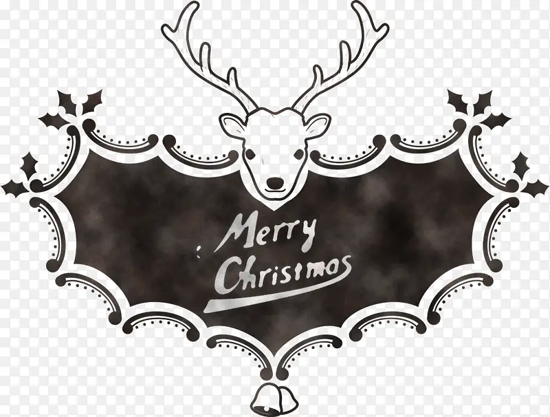 圣诞字体 圣诞快乐字体 驯鹿