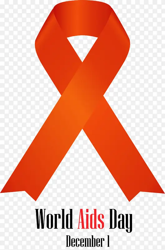 世界艾滋病日 红色 橙色