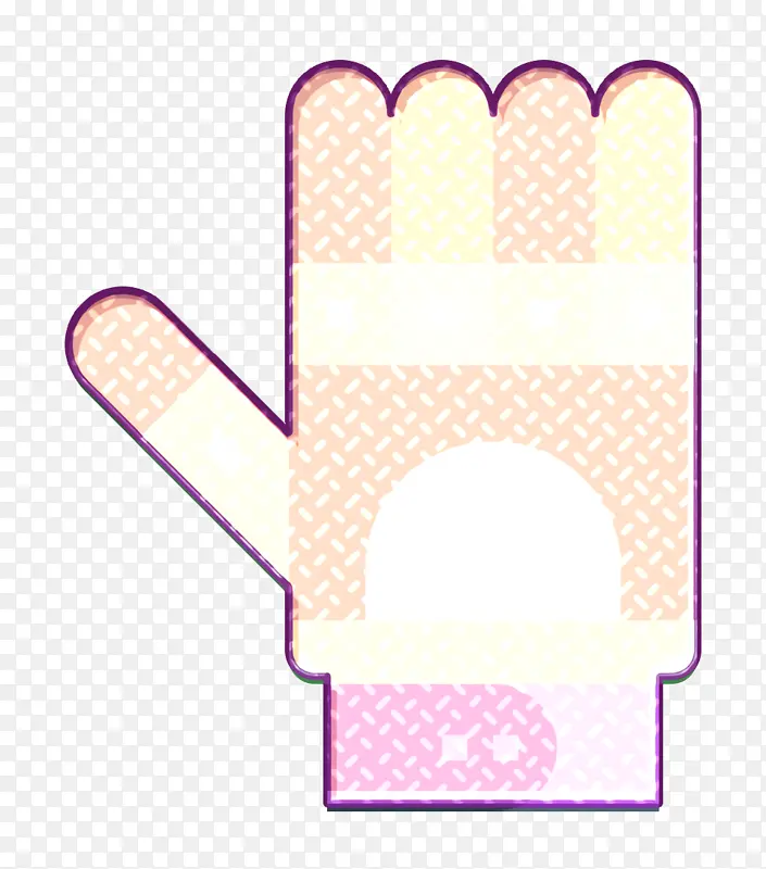 手套图标 彩弹图标 粉色