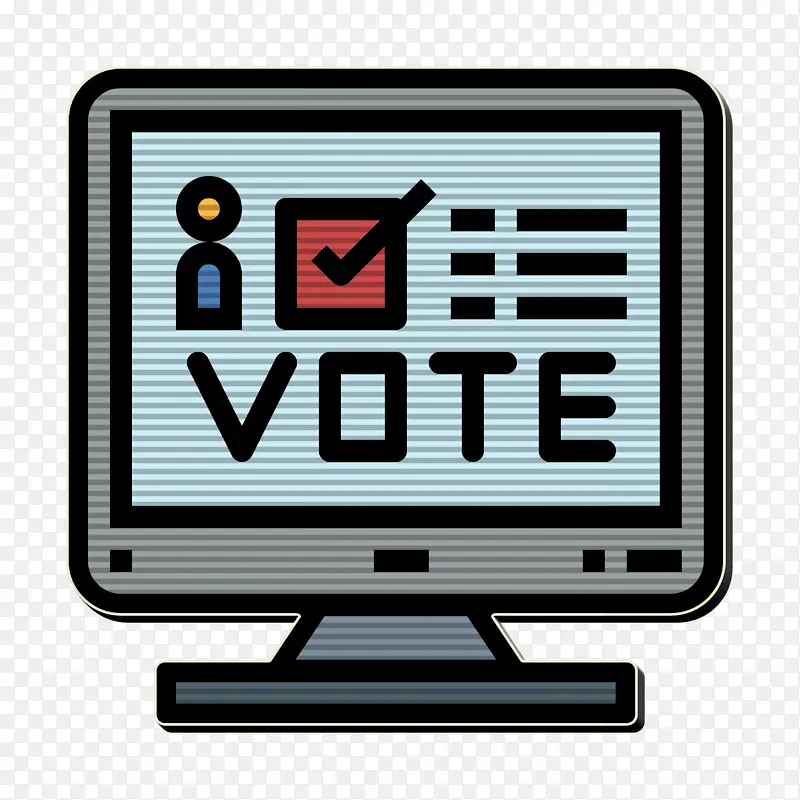 在线投票图标 选举图标 输出设备