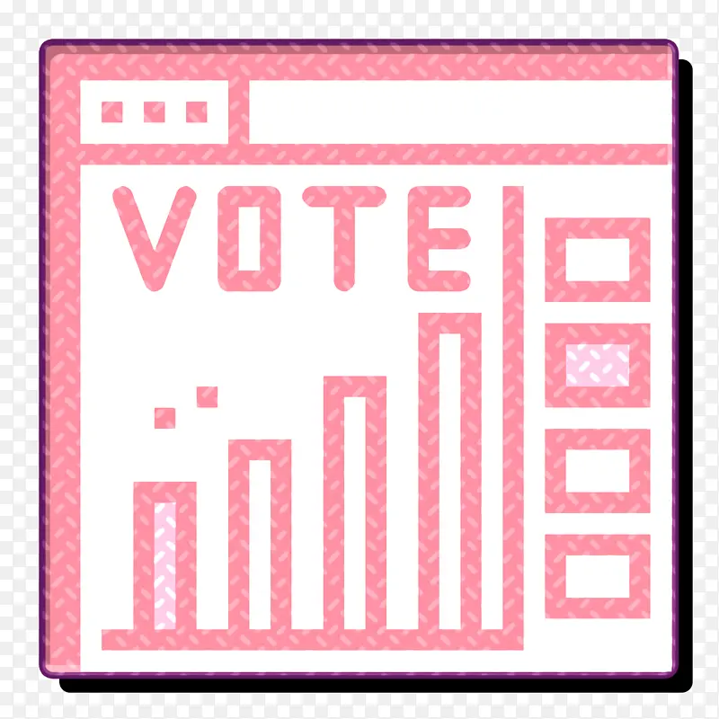 选举图标 投票图标 粉色