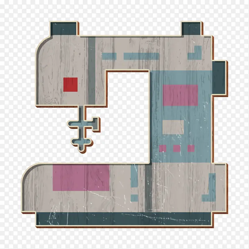 缝纫机图标 工艺图标 缝纫图标