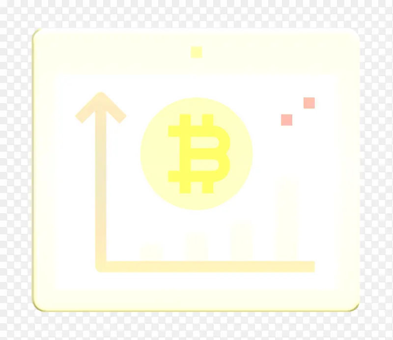 平板电脑图标 比特币图标 黄色
